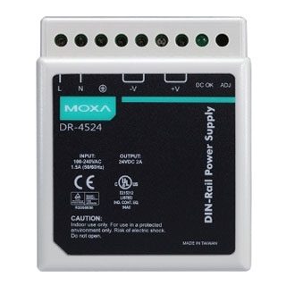 Аксессуары и ПО MOXA типа DR-4524, DR-75-24, DR-120-24